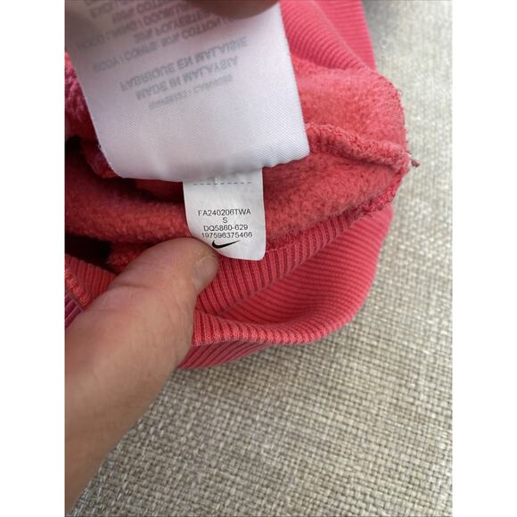 Nike Hoodie Womens S Pink Pullover Sweatshirt Swoosh Logo Kangaroo Pocket - Picture 13 of 13